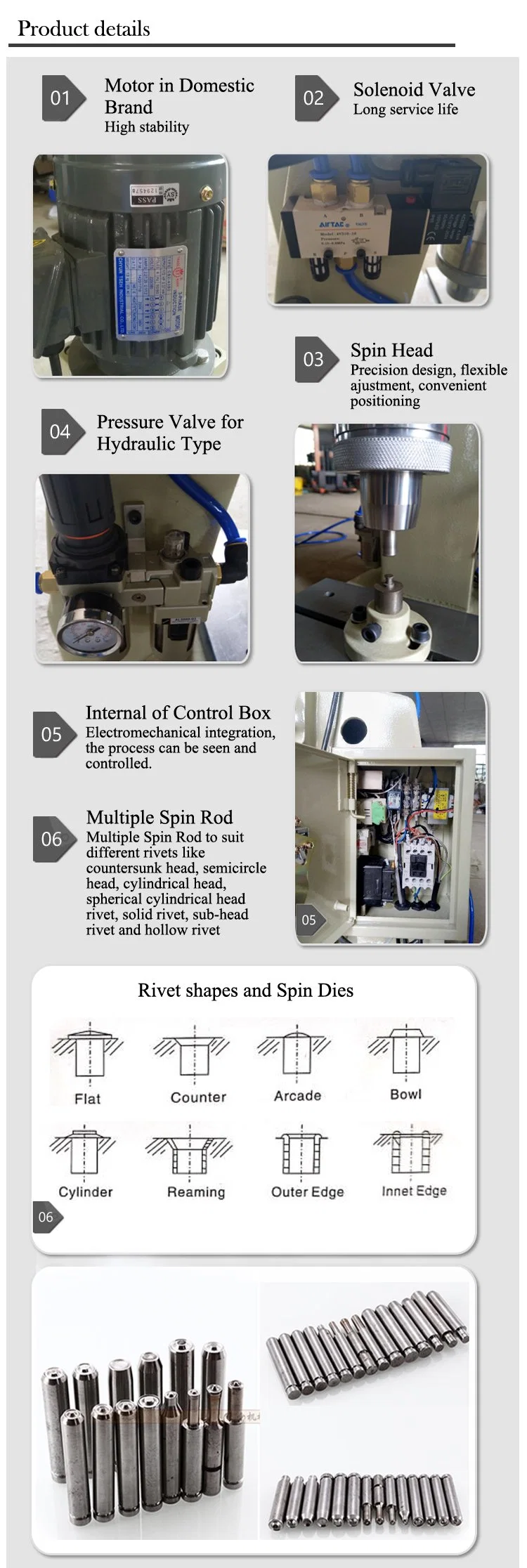 Equipment Pads Hollow Rivet Making for Automotive Metal Parts Brake Lining Riveting Machine